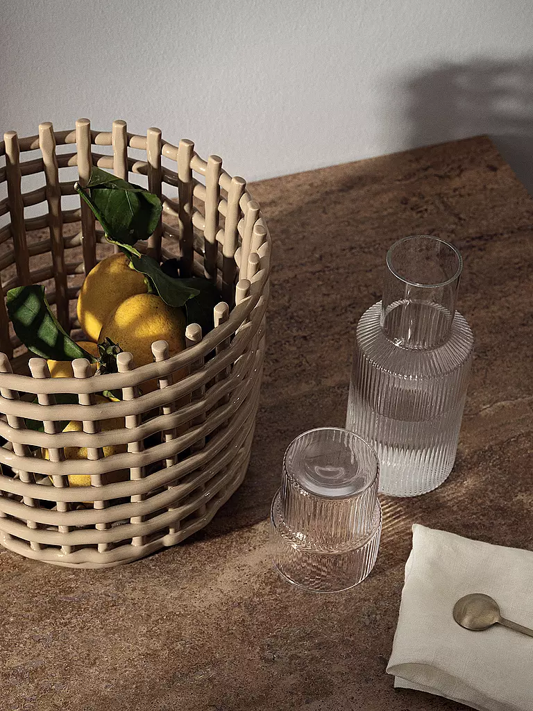 FERM LIVING | Juego de garrafa RIPPLE SMALL Clear | Transparente