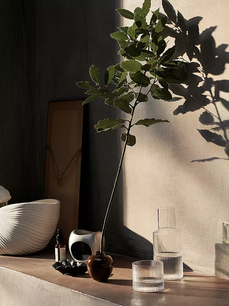 FERM LIVING | Juego de garrafa RIPPLE SMALL Clear | Transparente