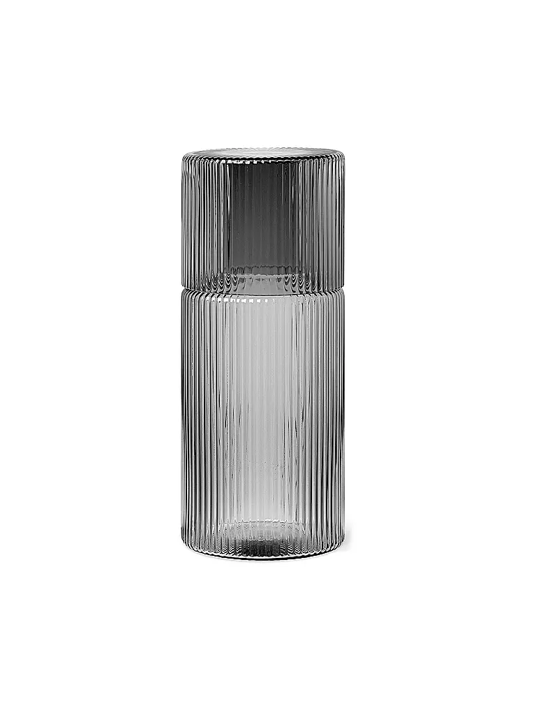 FERM LIVING | Juego de garrafas Ripple Small Smoked Grey | 