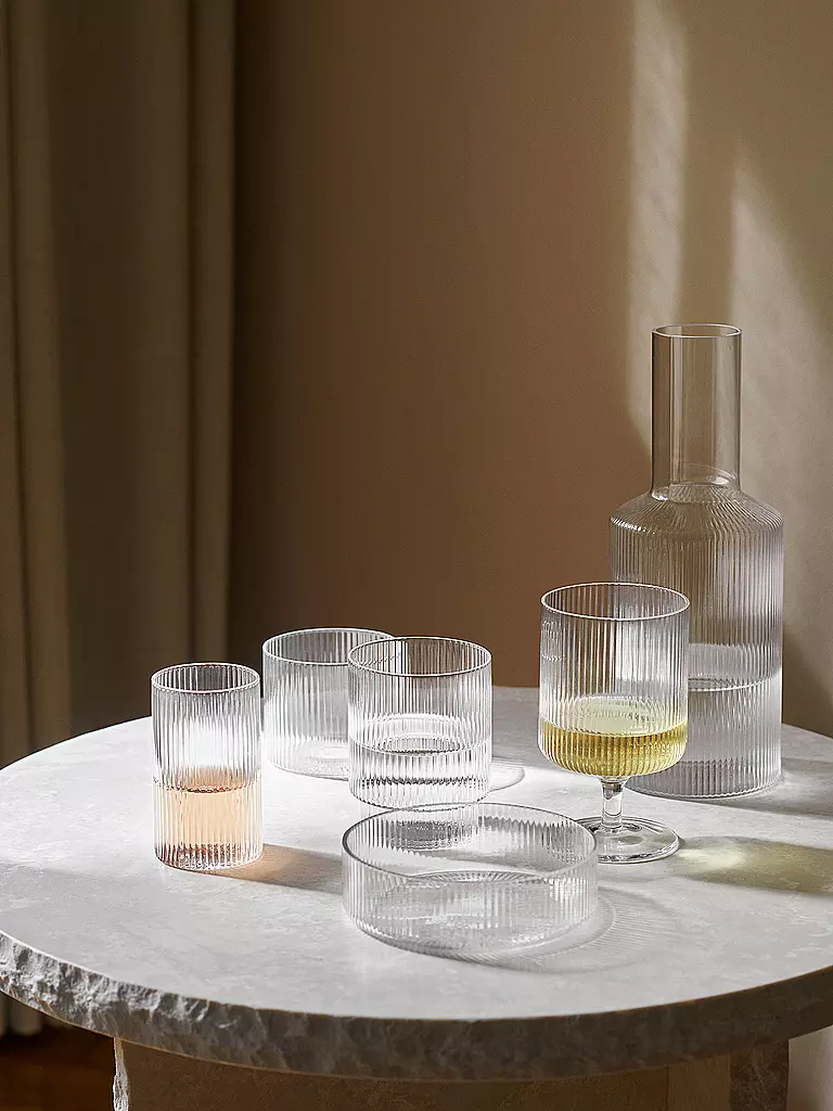 FERM LIVING | Set de 4 cuencos Ripple Clear | 