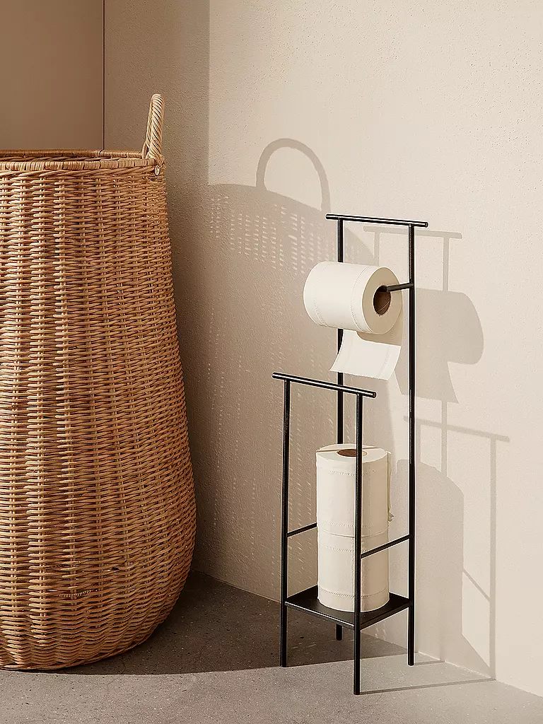 FERM LIVING | Soporte para papel higiénico DORA Black | Negro