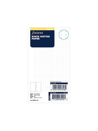 FILOFAX | Recambio de Hojas de Puntos para Agenda A5