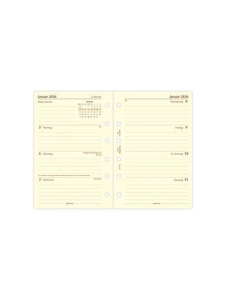 FILOFAX | Recambio de calendario Pocket Semana 2026 Alemán