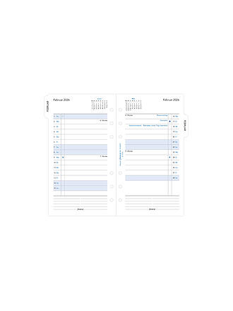 FILOFAX | Recambio de calendario mensual Alemán Personal 2026