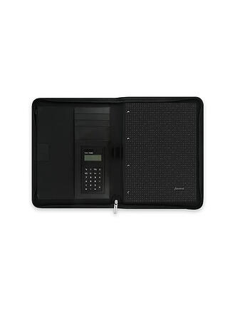 FILOFAX | Folio de microfibra con cremallera y calculadora negro