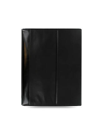 FILOFAX | Carpeta A4 de piel de napa con cremallera y anillas extraíbles negra