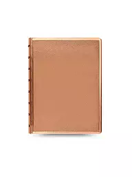 FILOFAX | Cuaderno recargable A5 SAFFIANO METALLIC Oro Rosa | Rosa