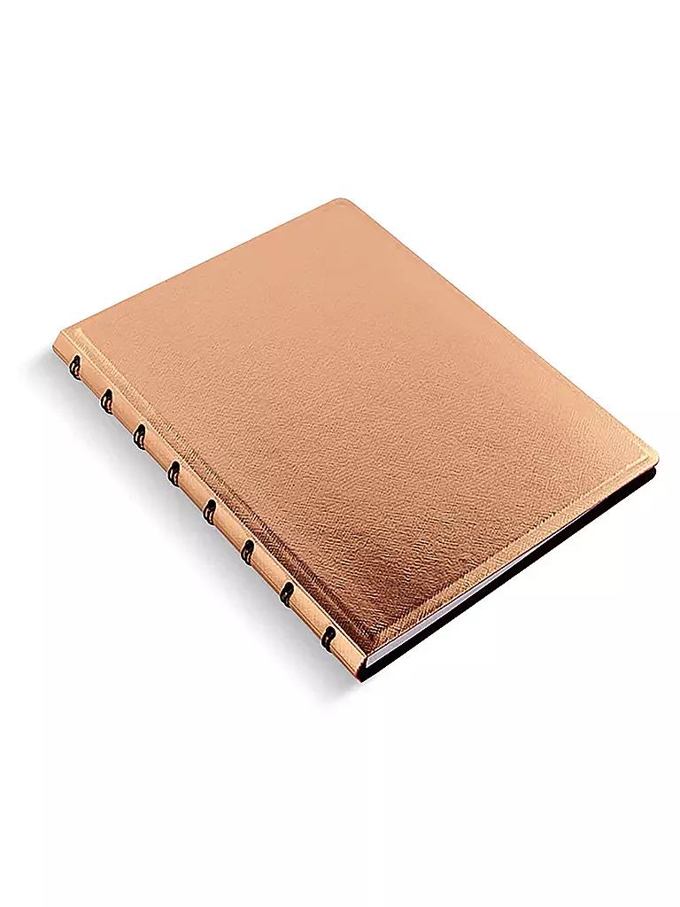 FILOFAX | Cuaderno recargable A5 SAFFIANO METALLIC Oro Rosa | Rosa