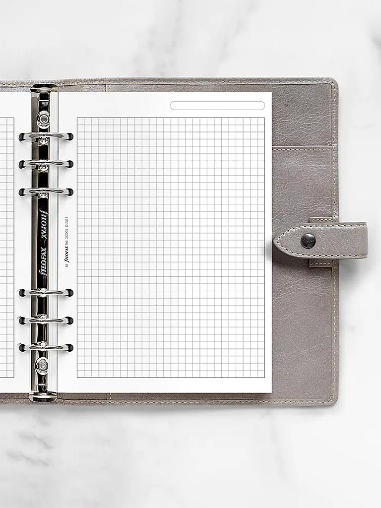 FILOFAX | Notizpapier weiß kariert - A5 | Blanco