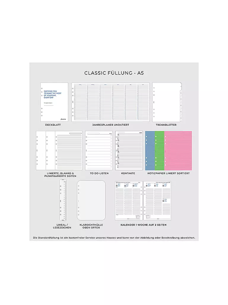 FILOFAX | Organizador A5 DOMINO Negro | Negro