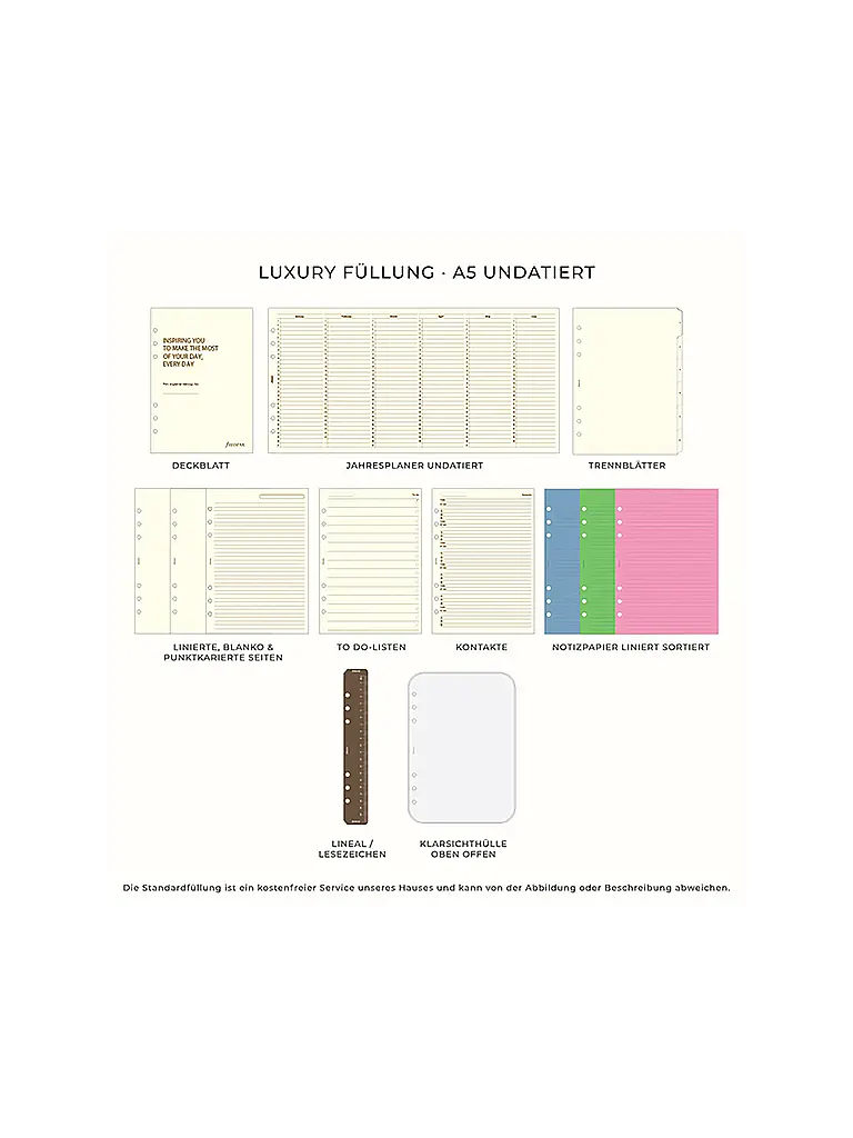 FILOFAX | Organizador A5 Lockwood Navy sin fecha | 