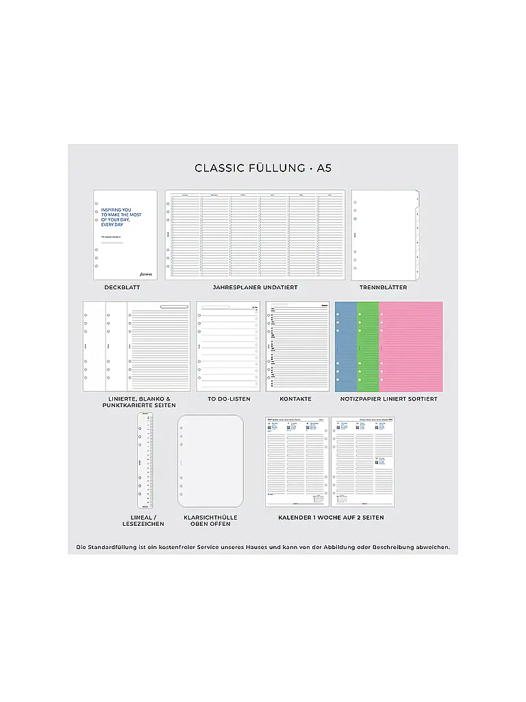 FILOFAX | Organizador Domino Soft A5 Rosa | 