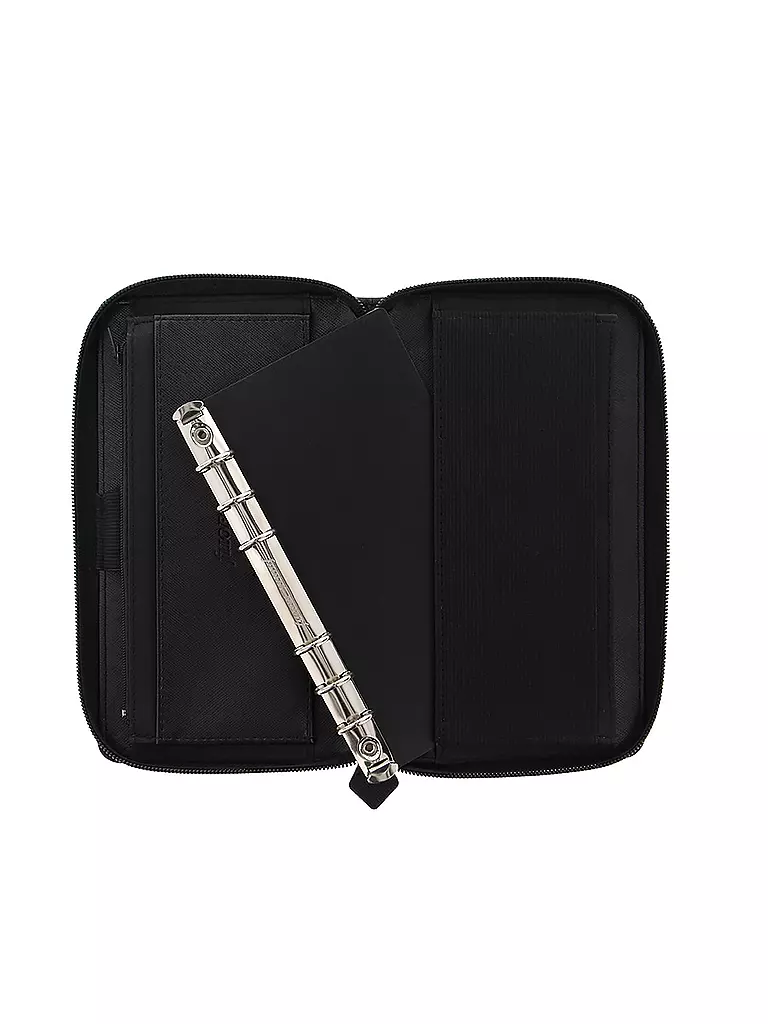FILOFAX | Organizador personal compacto Saffiano con cremallera negro 2021 | Negro