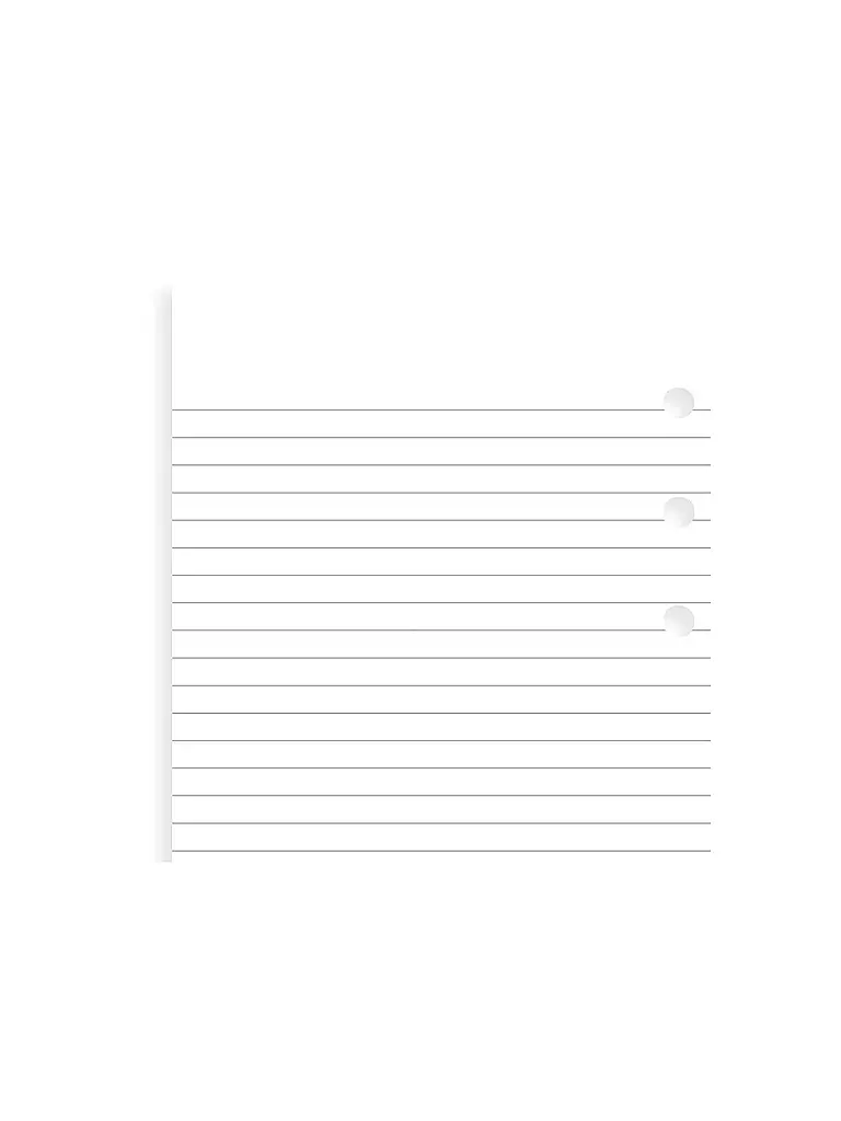 FILOFAX | Papel de notas blanco rayado - Personal | 