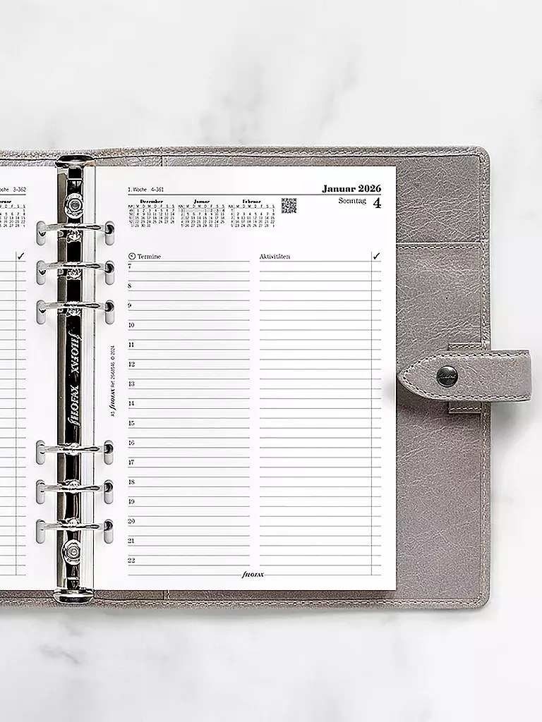 FILOFAX | Recambio de calendario día en alemán A5 Multifit 2026 | 