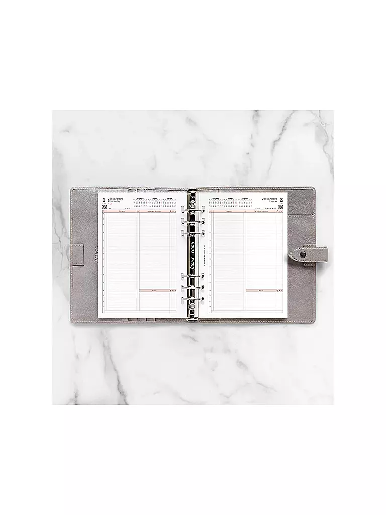 FILOFAX | Recambio de calendario Día Profesional alemán A5 2026 | Blanco