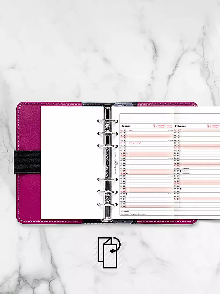 FILOFAX | Recambio de calendario Planificador anual Alemán Personal 2026 | 