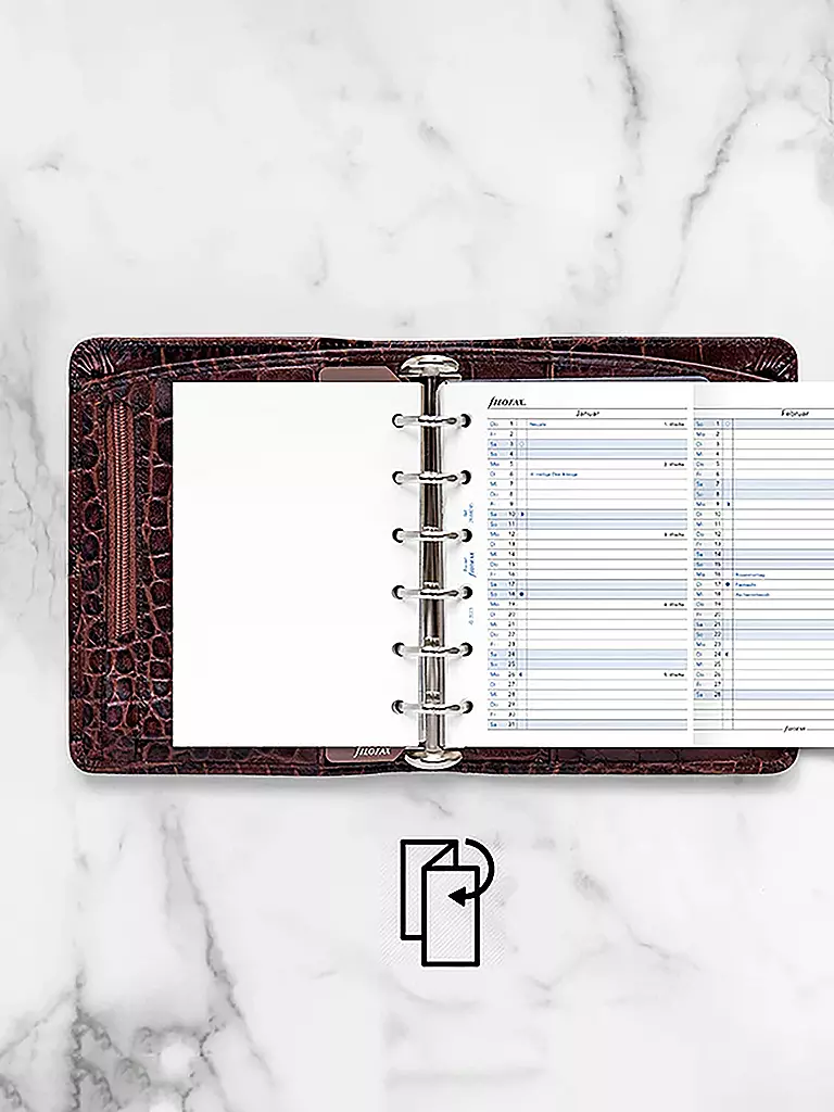 FILOFAX | Recambio de calendario Planificador anual Alemán Pocket 2026 | 