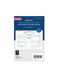 FILOFAX | Recambio de calendario Pocket 2026 Mes Alemán | Blanco