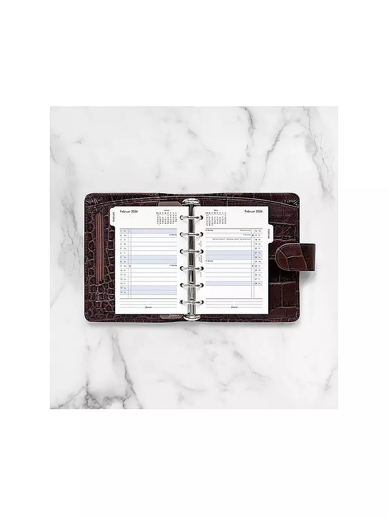 FILOFAX | Recambio de calendario Pocket 2026 Mes Alemán | 