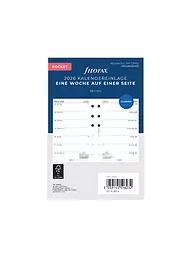 FILOFAX | Recambio de calendario Pocket Semana 2026 Alemán | Blanco