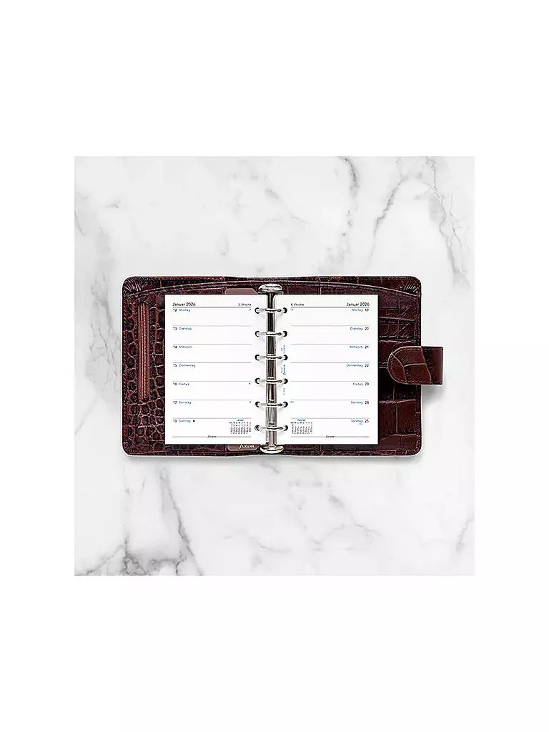 FILOFAX | Recambio de calendario Pocket Semana 2026 Alemán | 