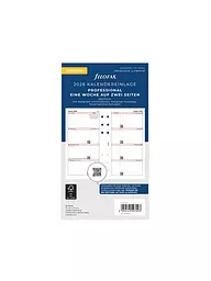 FILOFAX | Recambio de calendario semanal en alemán Personal 2026 | Blanco