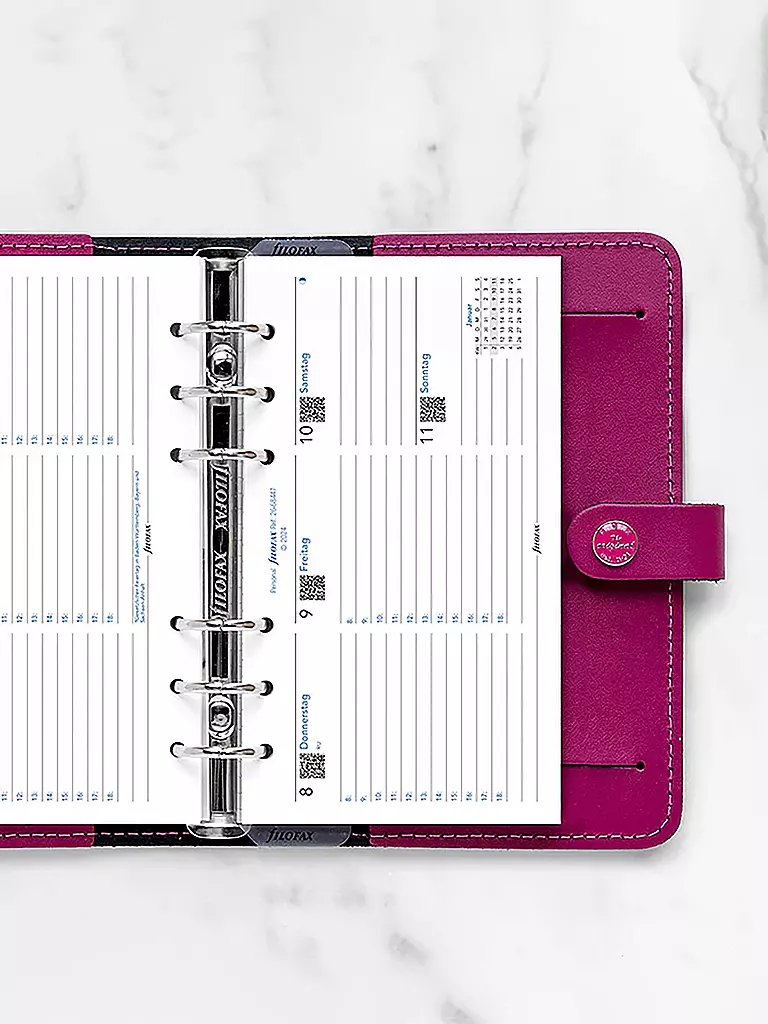 FILOFAX | Recambio de calendario semanal en alemán Personal 2026 | Blanco