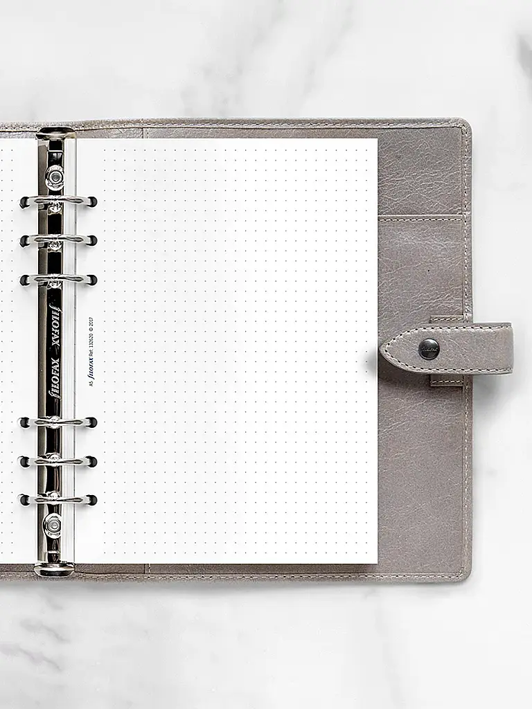 FILOFAX | Recambio de hojas punteadas para diario A5 | Blanco