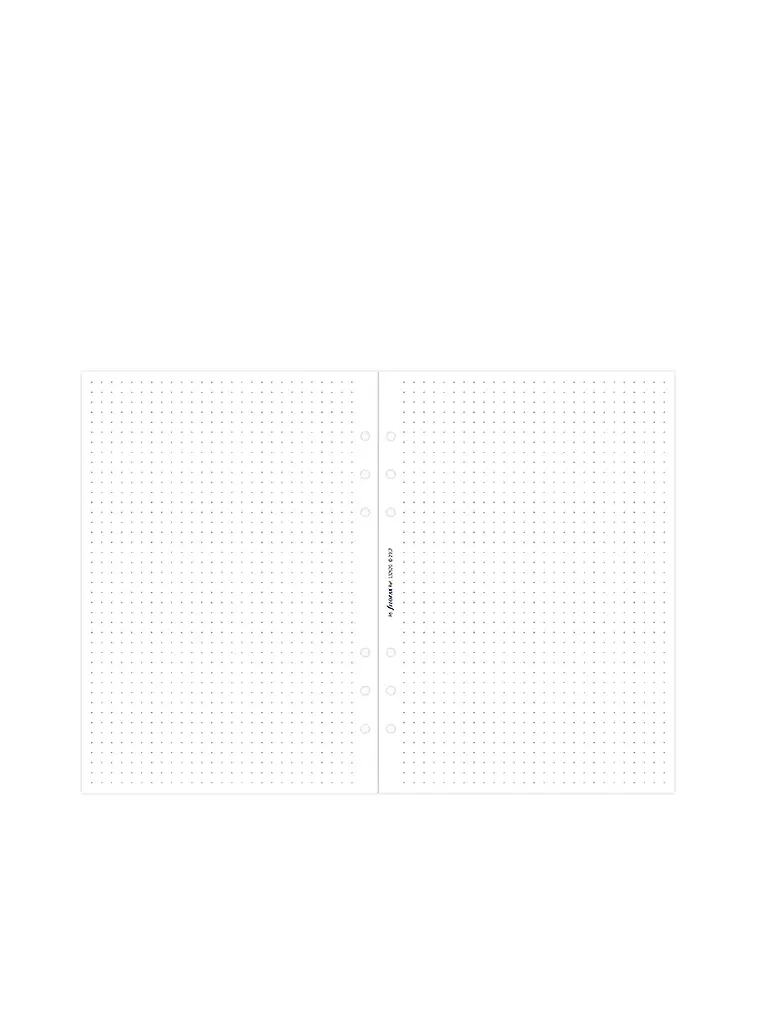 FILOFAX | Recambio de hojas punteadas para diario A5 | Blanco