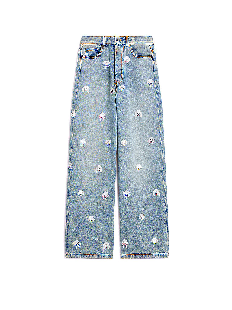 Jeans de pierna ancha azul claro 27