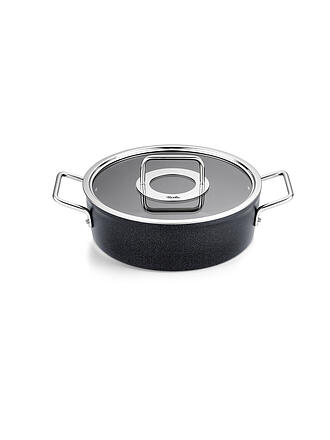 FISSLER | Kochtopf mit Glasdeckel ADAMANT 24cm/3,1l Antihaft/Schwarz