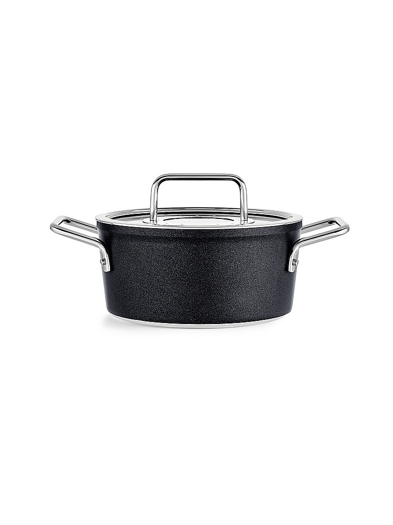 Kochtopf mit Gasdeckel ADAM0ANT 18cm/2l Anihaft/Schwarz negro