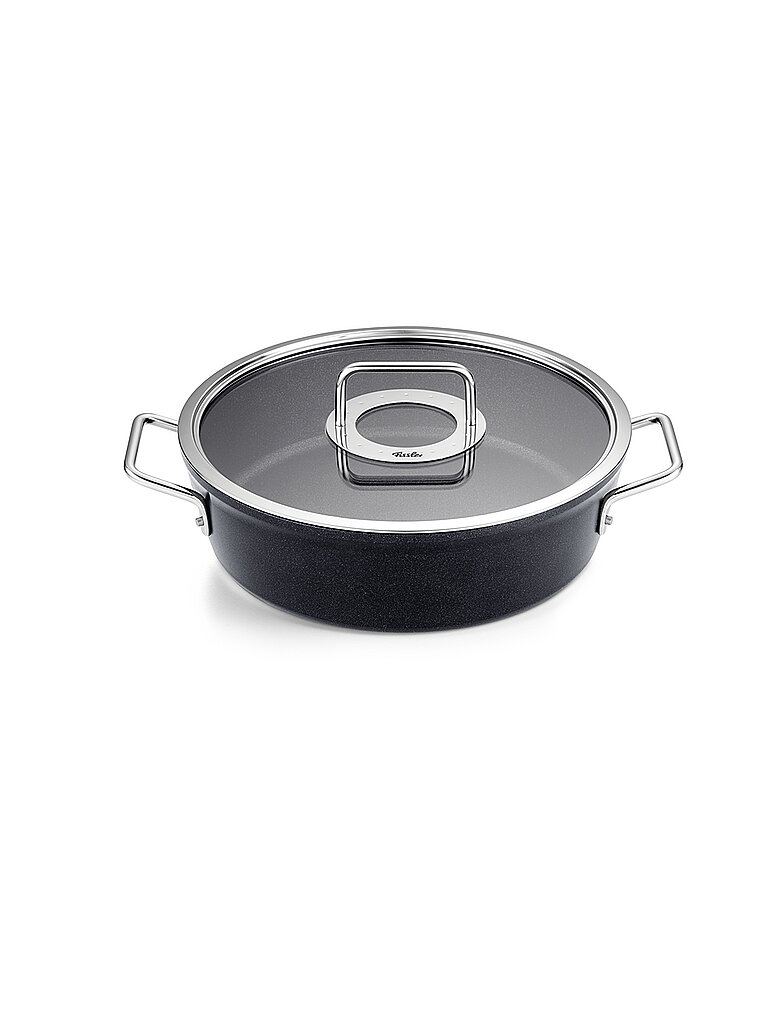 Kochtopf mit Glasdeckel ADAMANT 28cm/4,3l Antihaft/Schwarz negro
