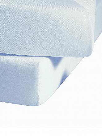 FLEURESSE | Sábana bajera ajustable de punto jersey 150x200cm (Azul claro)