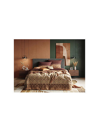 FLEURESSE | Ropa de cama de satén MODERN ART 70x90cm / 140x200cm Marrón