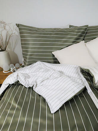 FLEURESSE | Ropa de cama de satén MODERN CLASSIC B 70x90cm / 140x200cm Matcha Brew