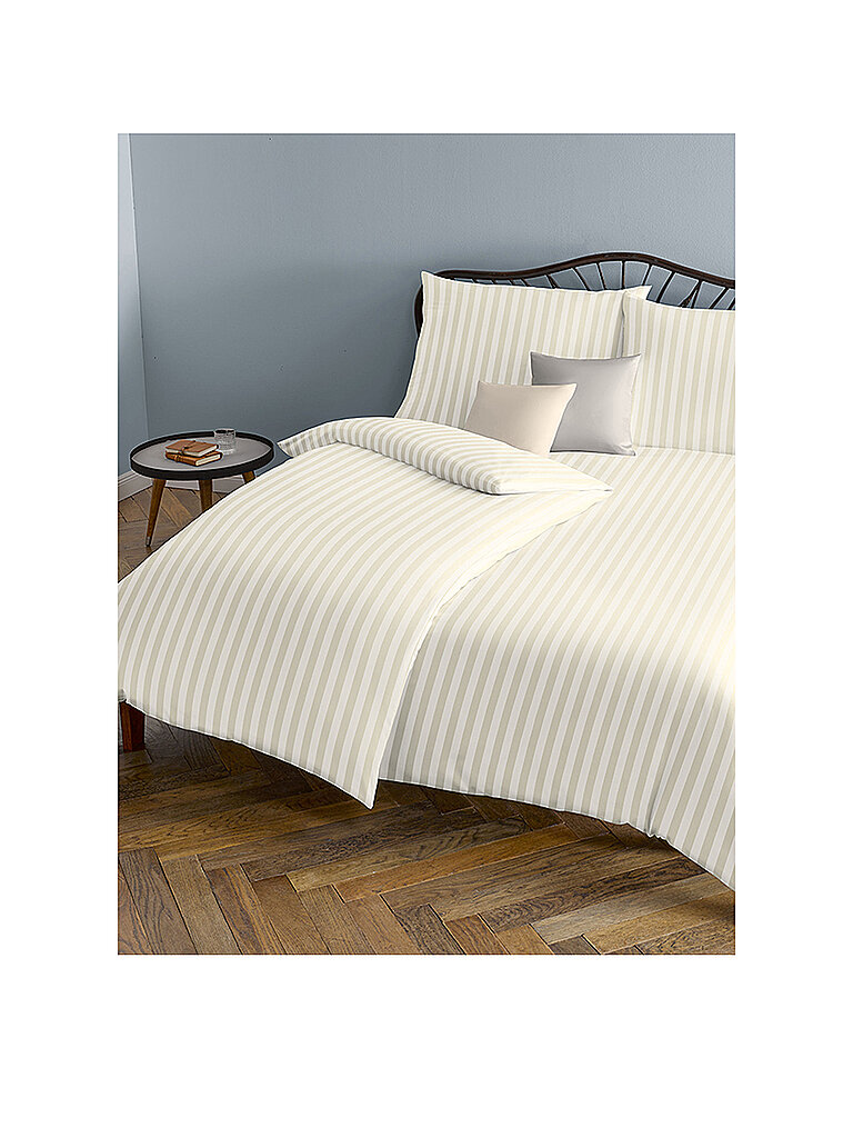 Ropa de cama de damasco Melk 70x90cm / 140x200cm Crema beige