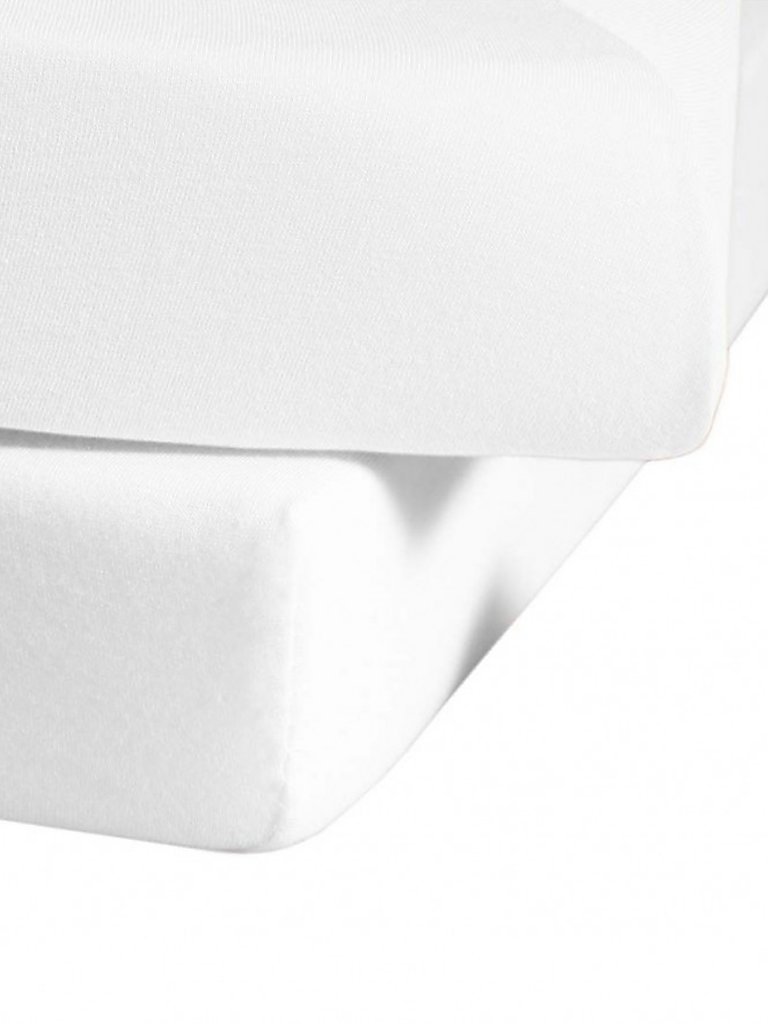 Sábana bajera ajustable de punto jersey 180x200cm (Blanco) blanco