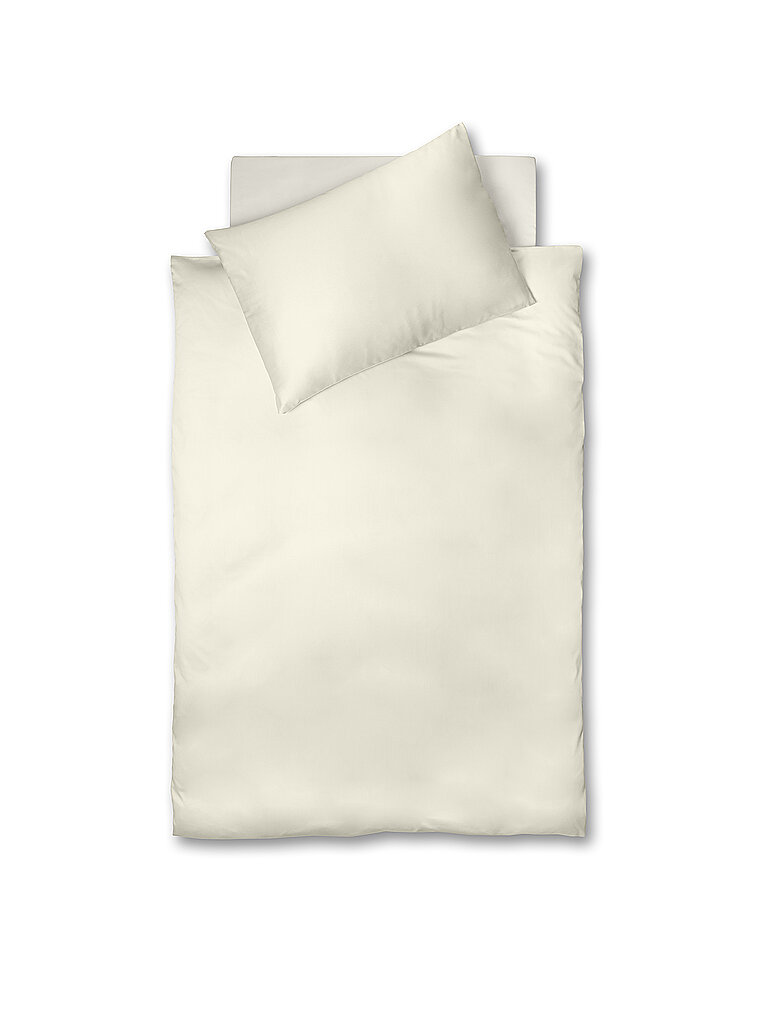 FLEURESSE Ropa de cama de satén Royal 2 x 70x90cm / 200x200cm Crema crema