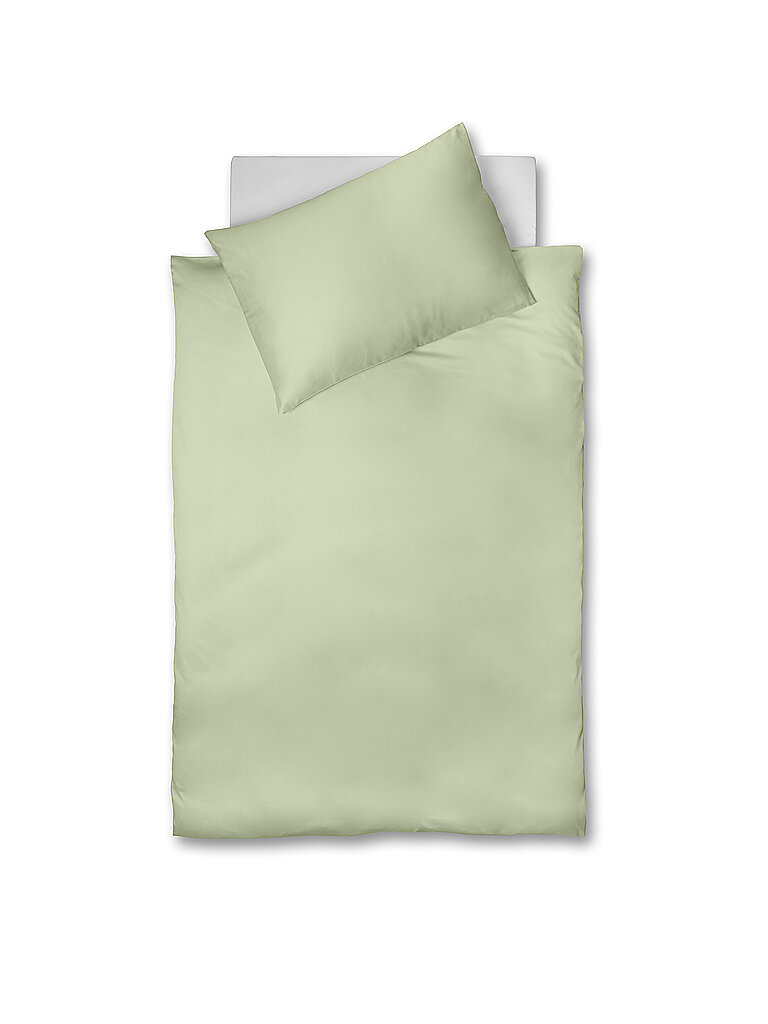FLEURESSE Satin Bettwäsche Royal 70x90cm / 140x200cm Verde claro verde