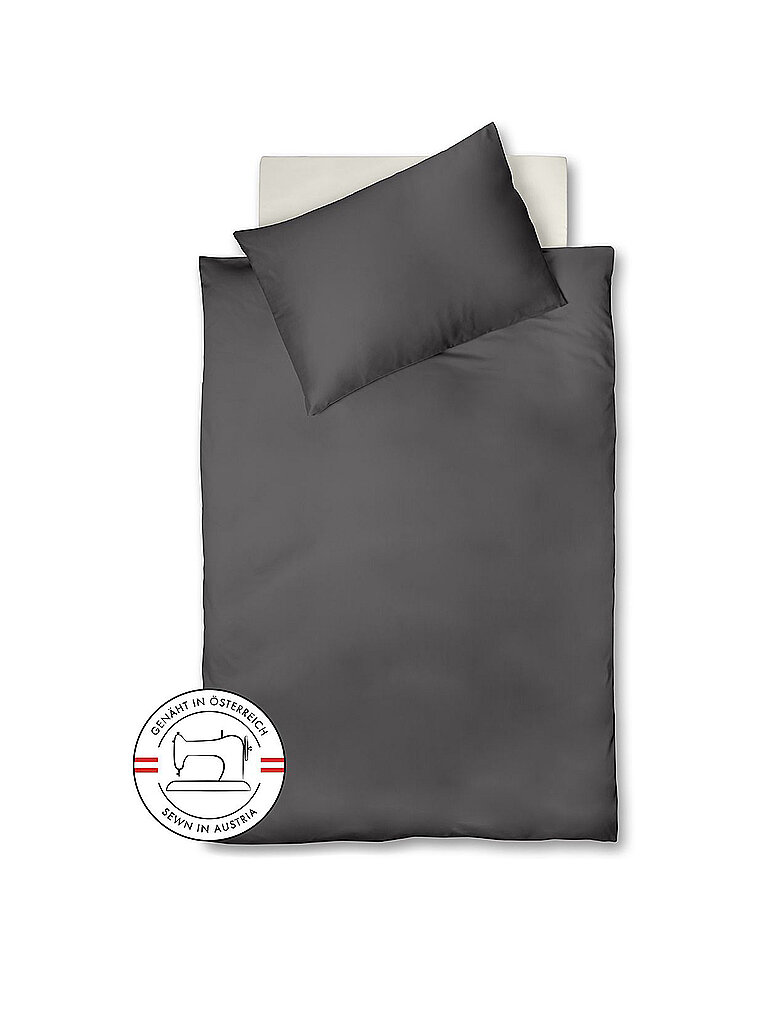 FLEURESSE Ropa de cama de satén Royal Uni 140x220cm antracita gris