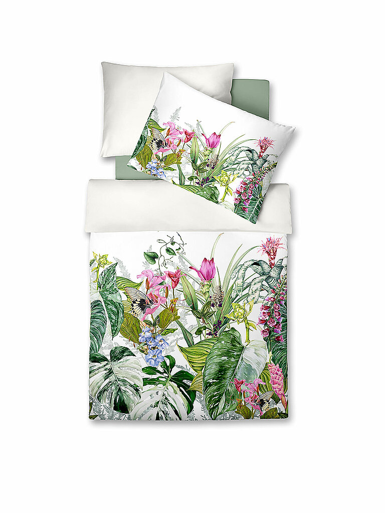 Ropa de cama de satén BED ART 70x90cm/140x200cm Aqua blanco