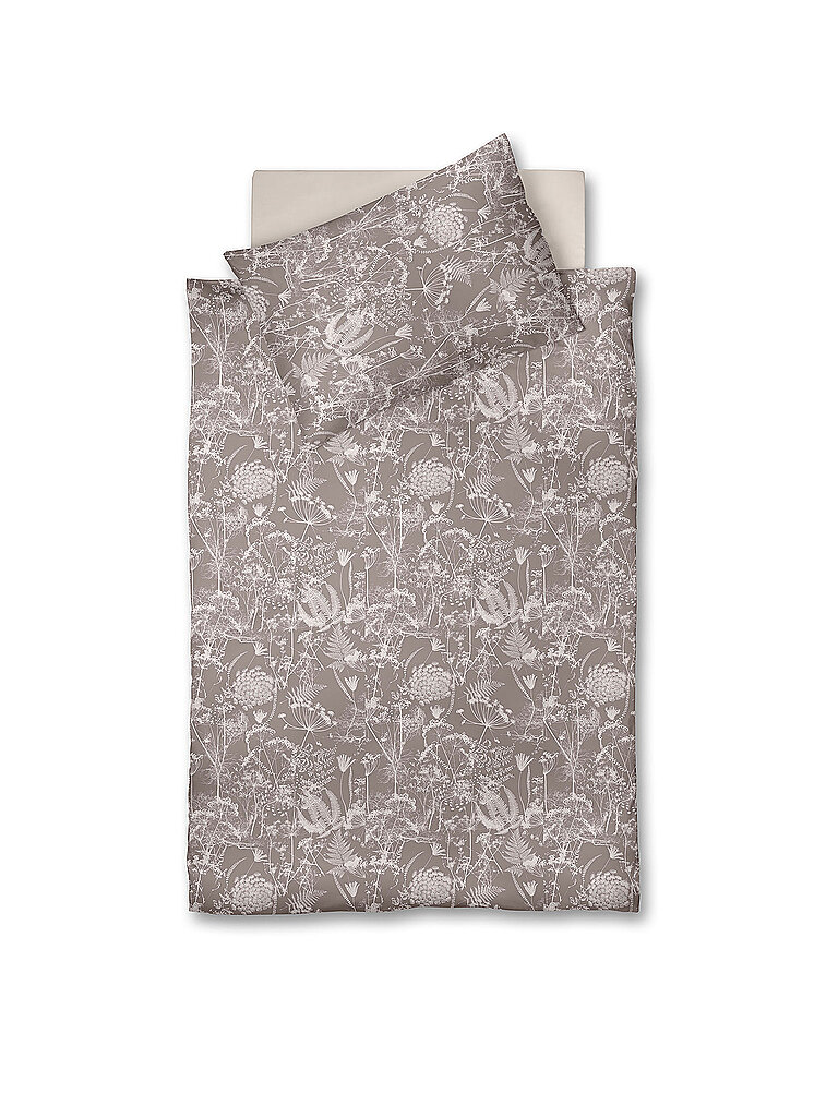 Ropa de cama de satén 70x90cm/140x200cm MODERN GARDEN B Taupe rosa