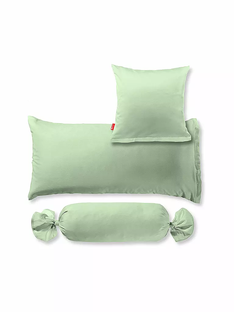FLEURESSE | Funda de almohada de satén Royal Uni, paquete de 2, 40x60cm, verde claro | Verde claro