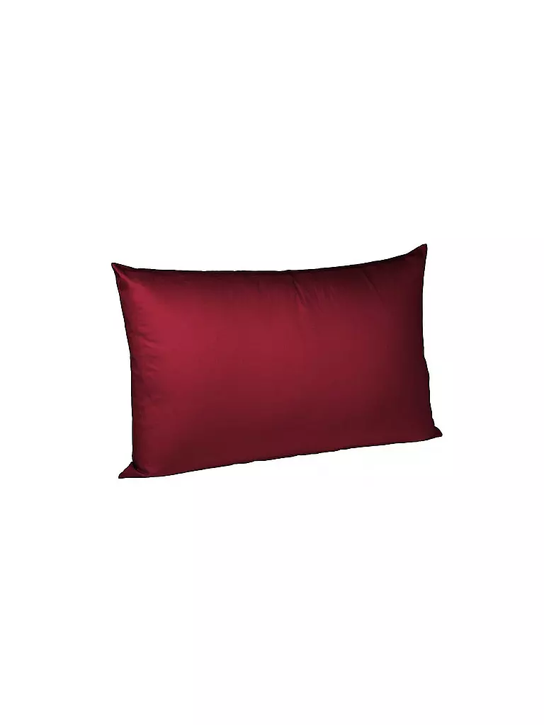 FLEURESSE | Funda de almohada de satén Royal Uni 2x 40x60cm Rojo oscuro | dunkelrot