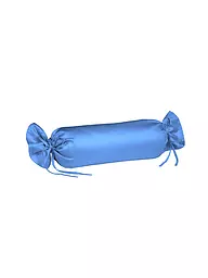 FLEURESSE | Funda de cojín cilíndrico de satén Royal Uni 15x40cm verde claro | Azul claro