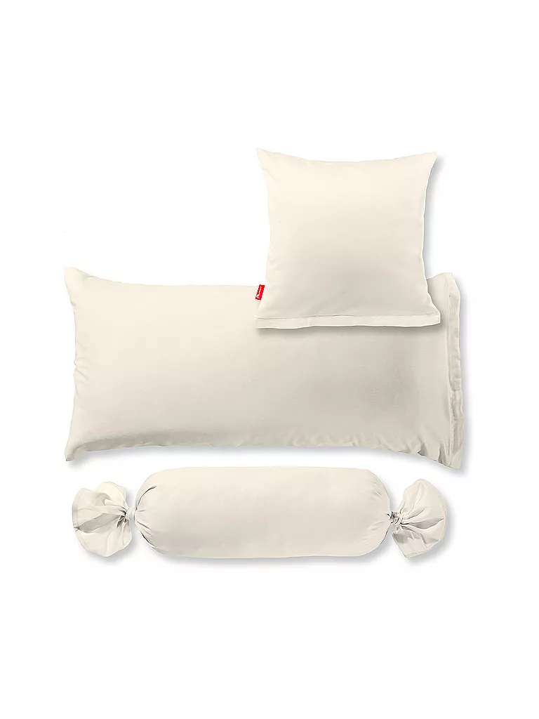 FLEURESSE | Funda de cojín cilíndrico de satén Royal Uni 15x40cm crema | Crema