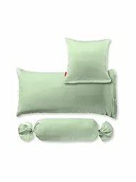 FLEURESSE | Funda de cojín cilíndrico de satén Royal Uni 15x40cm verde claro | Verde