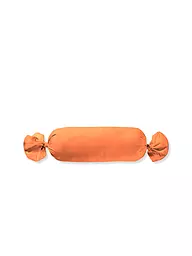 FLEURESSE | Funda de cojín cilíndrico de satén Royal Uni 15x40cm verde claro | Naranja